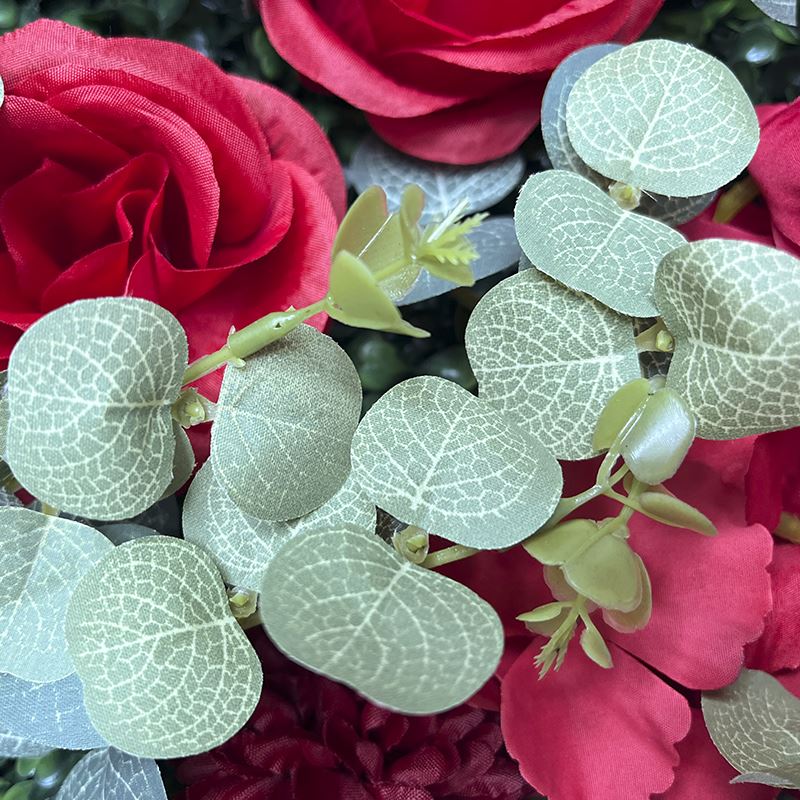 Red Artificial Plant Flower Wall For Parties And Weddings